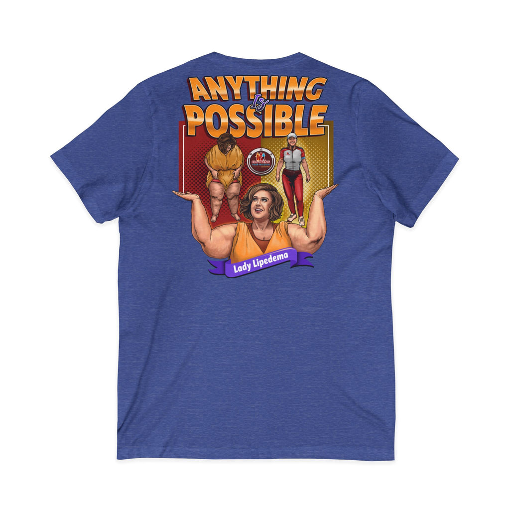 Mission Possible “Anything Possible” V-Neck Tee — Inspirational Fitness Graphic Shirt
