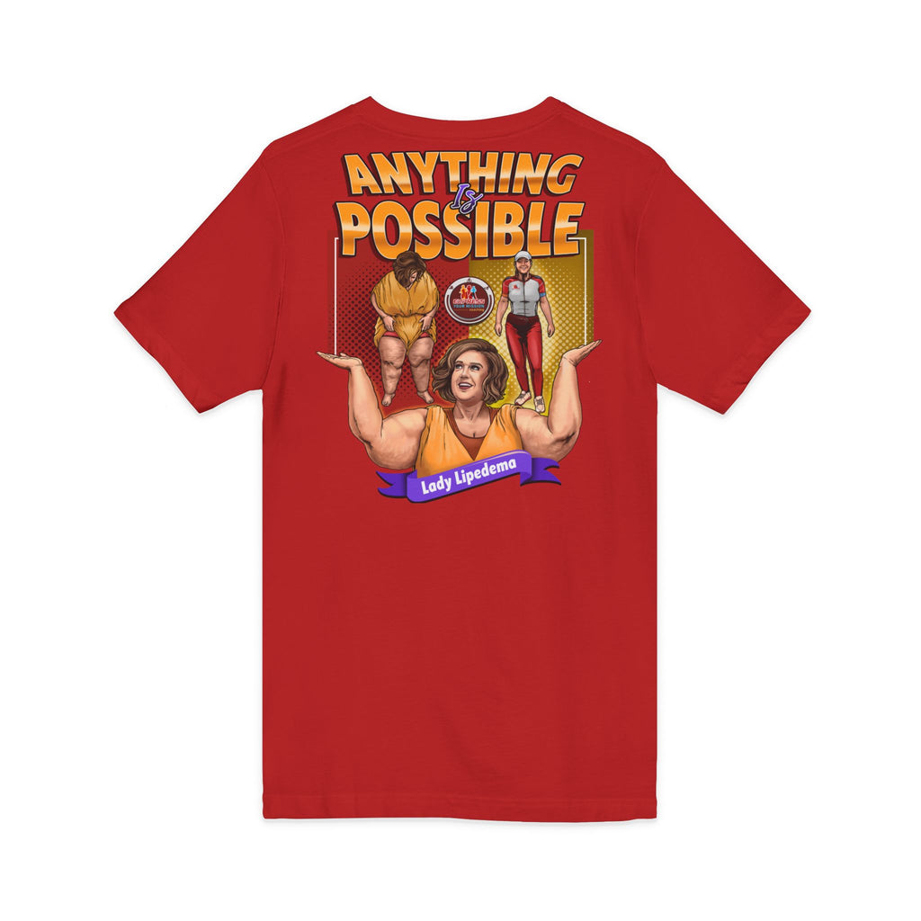 Mission Possible “Anything Possible” V-Neck Tee — Inspirational Fitness Graphic Shirt