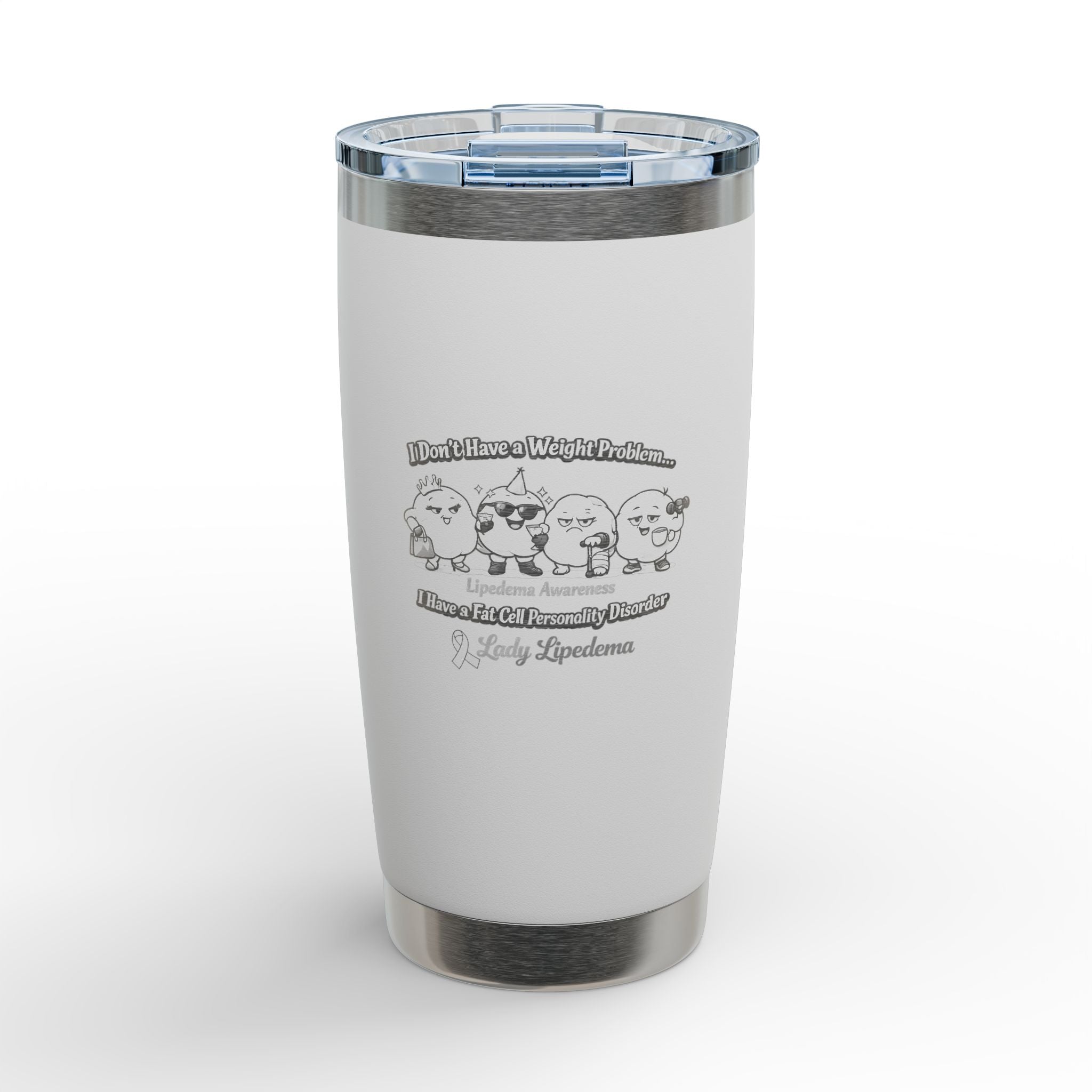 20oz Engraved Riva Tumbler — Cute Nurse Design, 'Don't Have a Weight Problem'