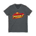 Mission Possible “Anything Possible” V-Neck Tee — Inspirational Fitness Graphic Shirt