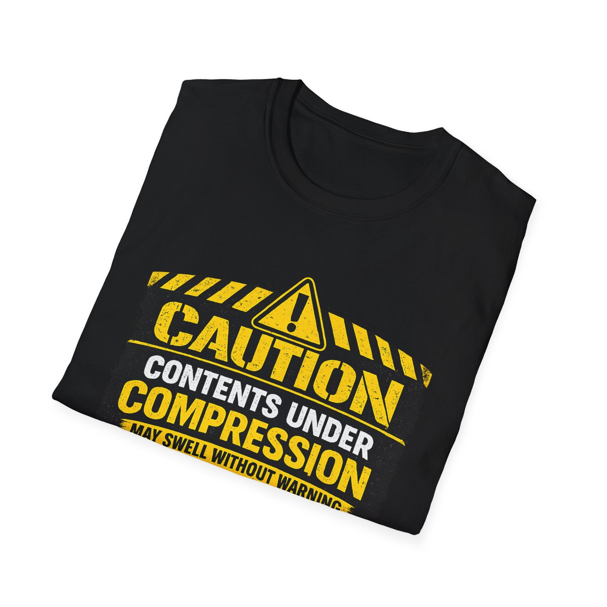 Caution Contents Under Compression T-Shirt – Fibromyalgia & Chronic Pain Awareness Tee
