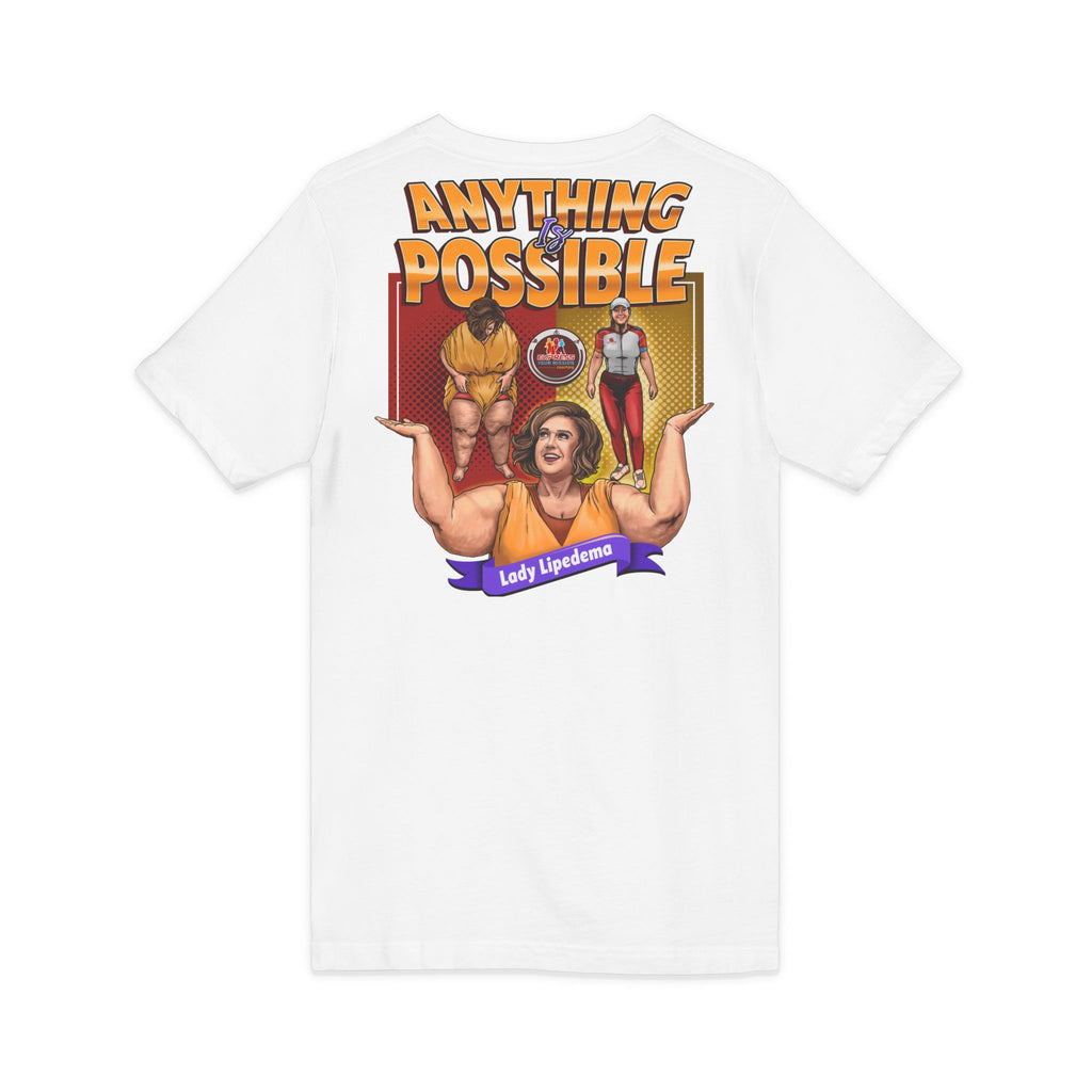 Mission Possible “Anything Possible” V-Neck Tee — Inspirational Fitness Graphic Shirt