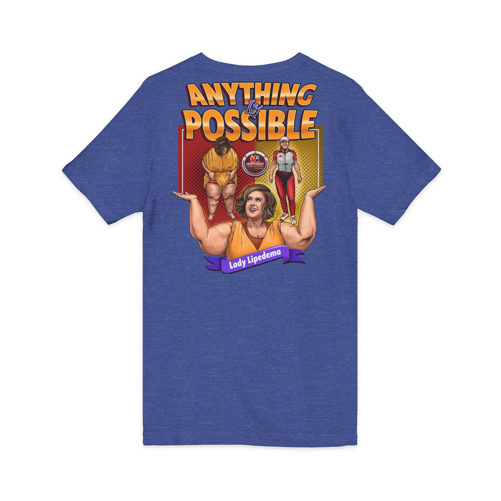 Mission Possible “Anything Possible” V-Neck Tee — Inspirational Fitness Graphic Shirt