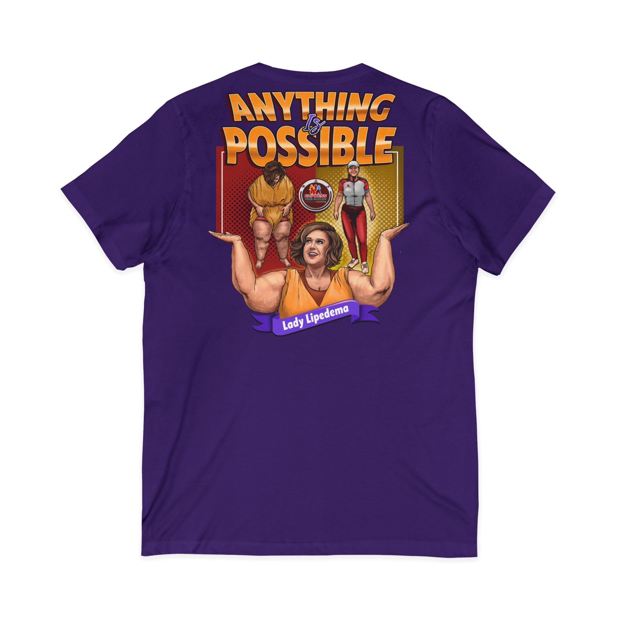 Mission Possible “Anything Possible” V-Neck Tee — Inspirational Fitness Graphic Shirt