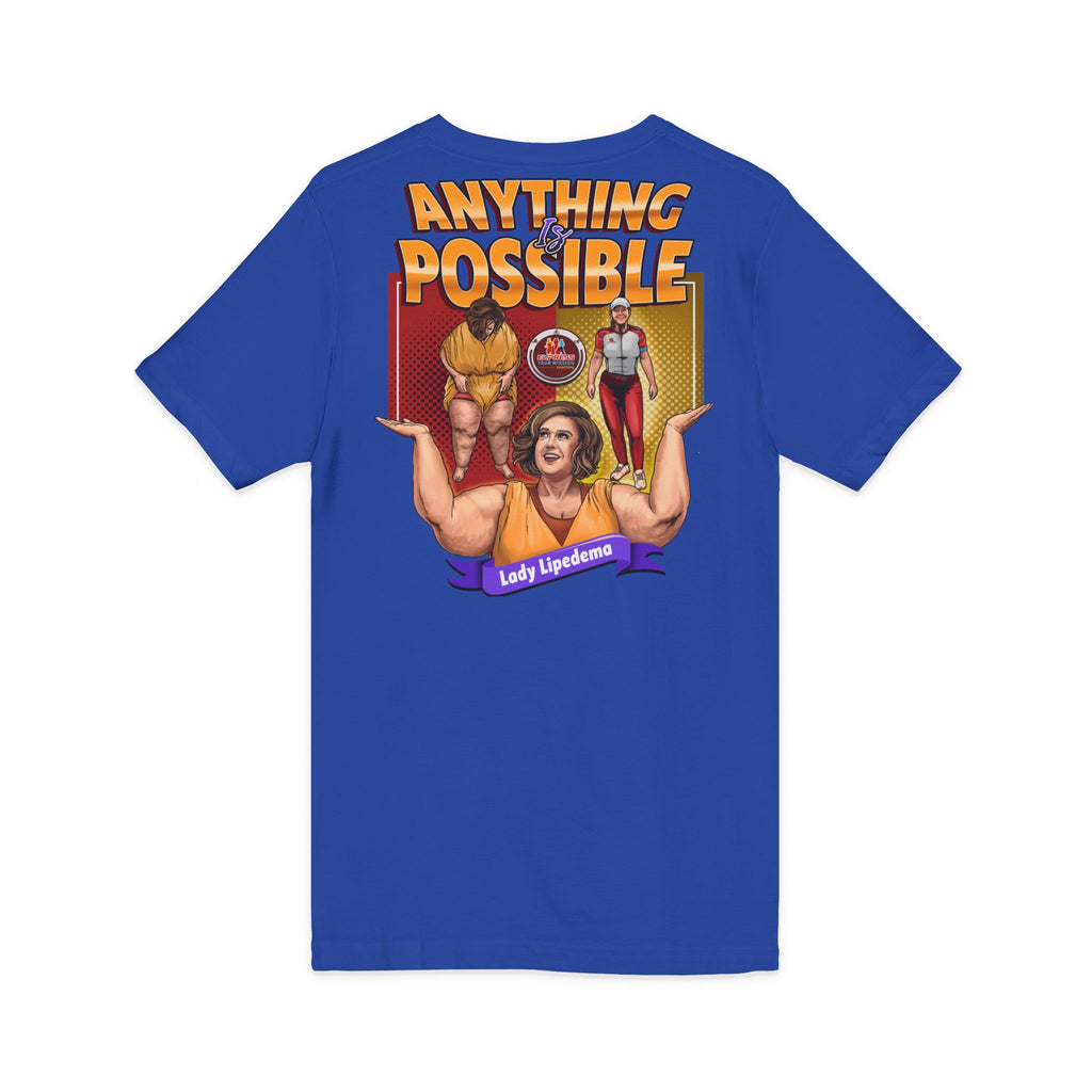 Mission Possible “Anything Possible” V-Neck Tee — Inspirational Fitness Graphic Shirt