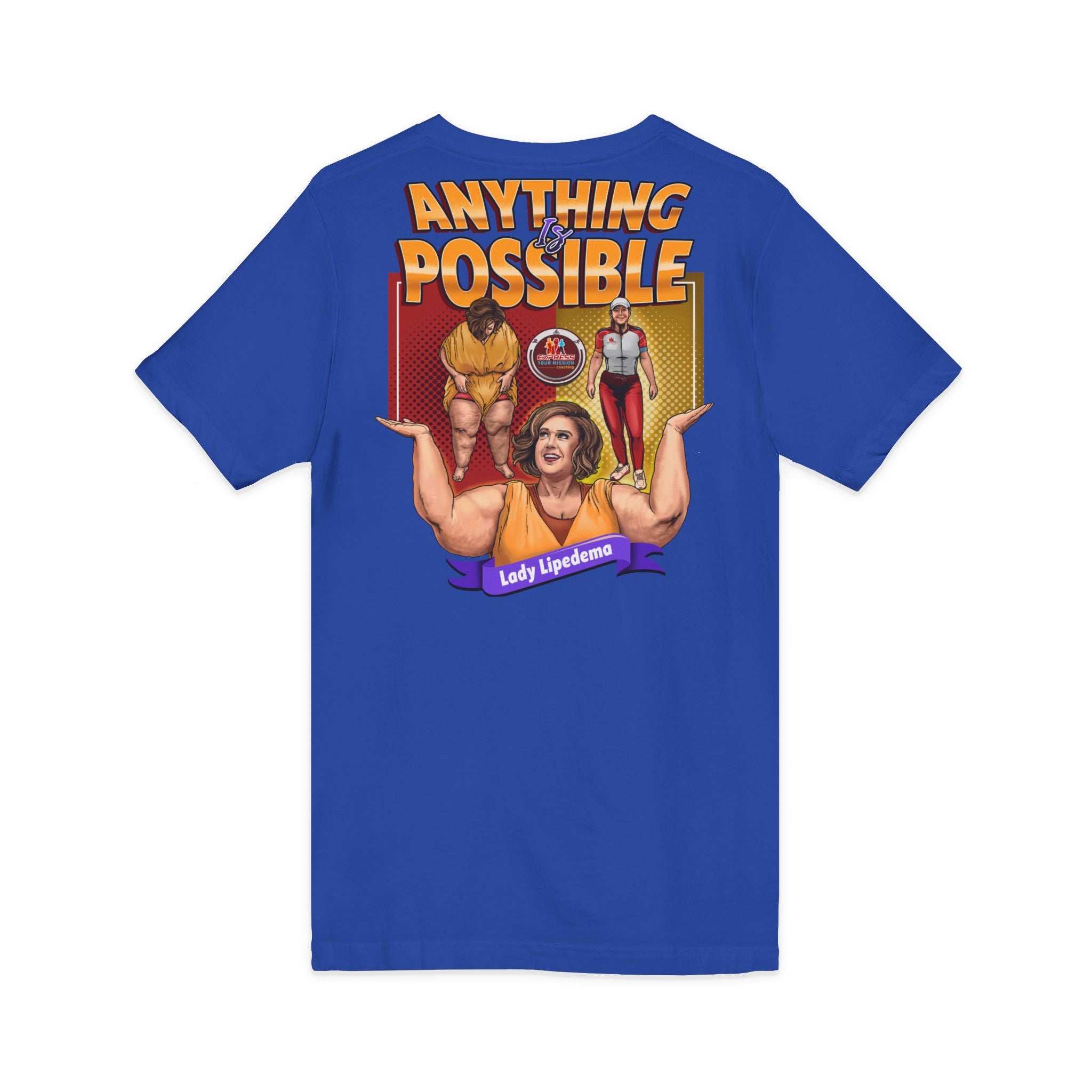 Mission Possible “Anything Possible” V-Neck Tee — Inspirational Fitness Graphic Shirt